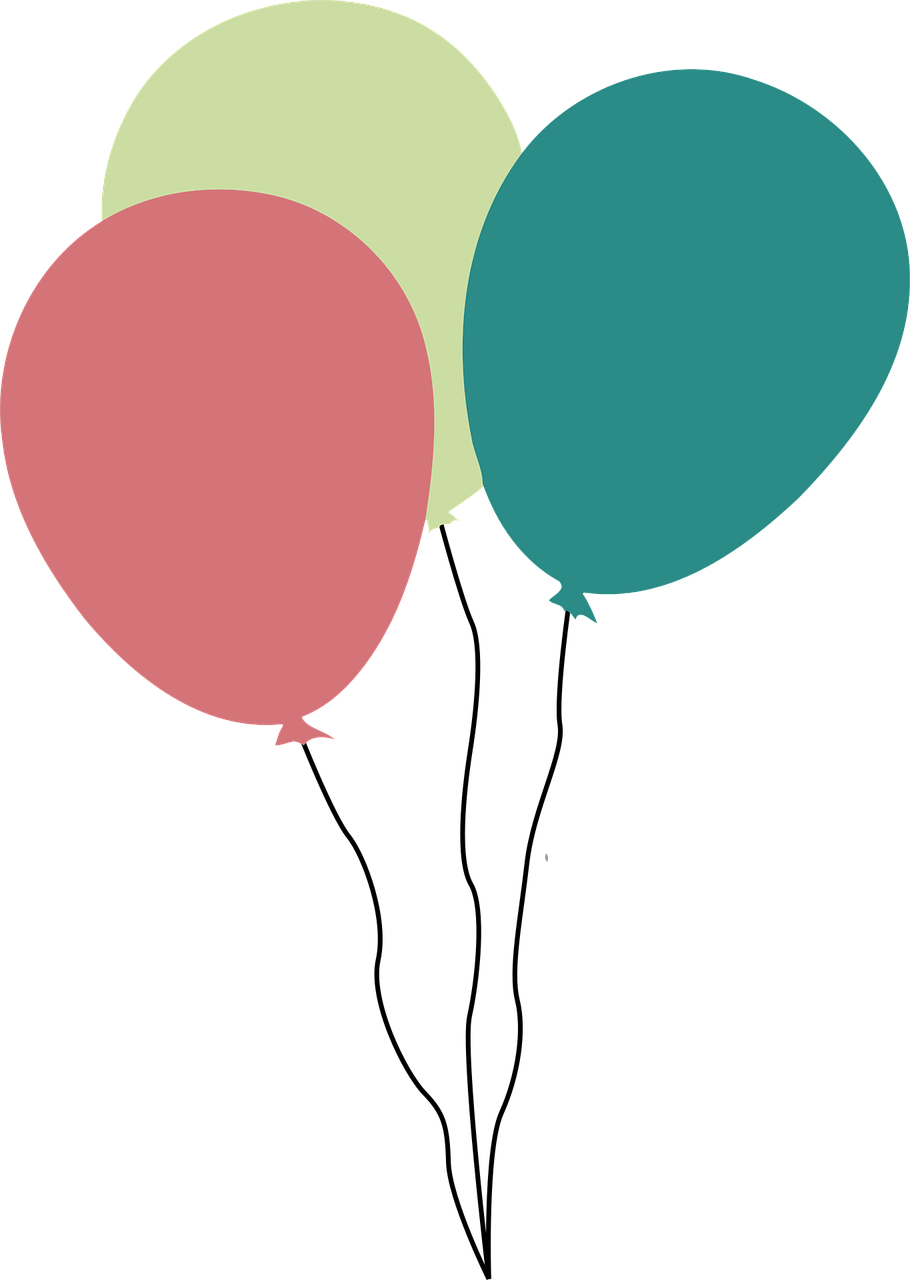 three balloons